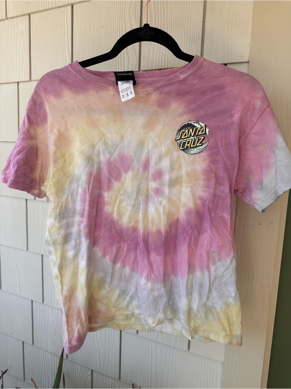 Santa Cruz Skateboards Women's Pink Tie-Dye Short Sleeve Tee